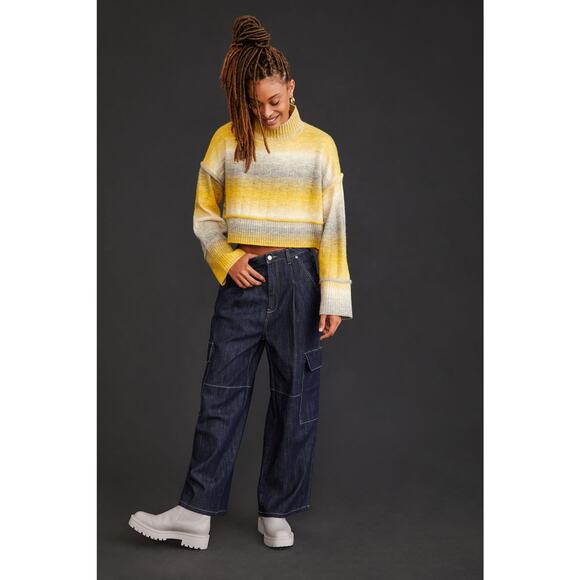 Anthropologie Pilcro Cropped Mock-Neck Sweater - New XL - Picture 4 of 9